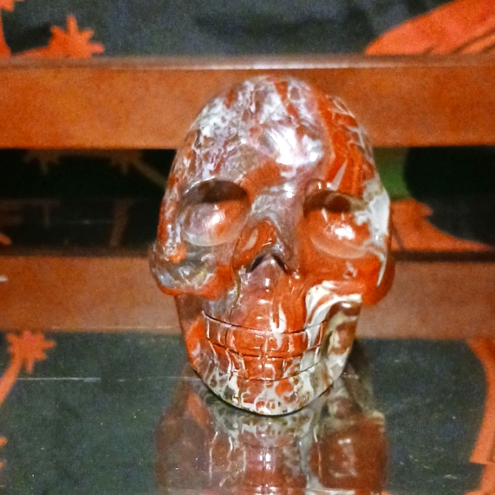 Red Jasper Skull